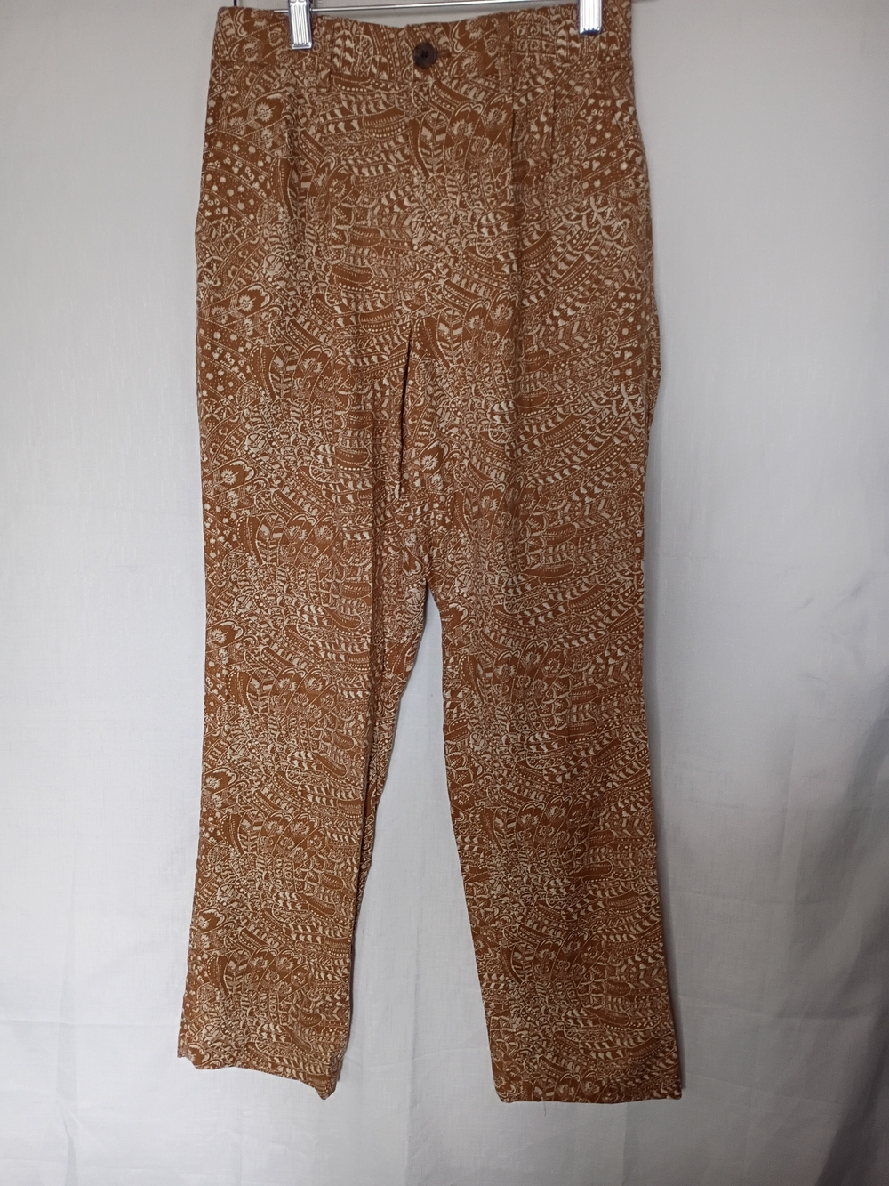 INC International Concepts Women's Brown Patterned Two-Piece Suit Size XS Linen - Picture 5 of 15